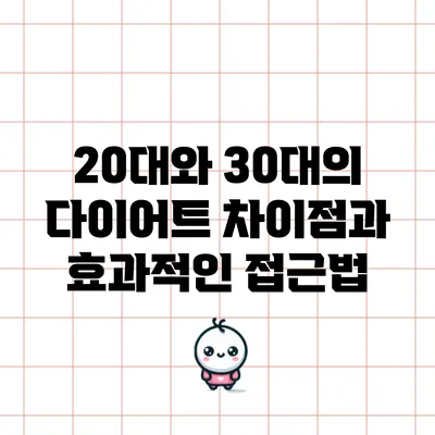20대와 30대의 다이어트 차이점과 효과적인 접근법