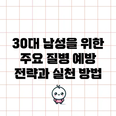 30대 남성을 위한 주요 질병 예방 전략과 실천 방법