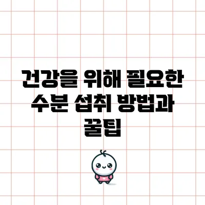 건강을 위해 필요한 수분 섭취 방법과 꿀팁