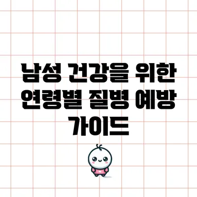 남성 건강을 위한 연령별 질병 예방 가이드