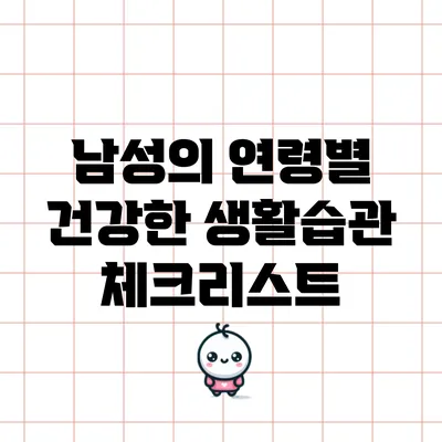 남성의 연령별 건강한 생활습관 체크리스트