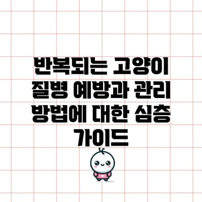 반복되는 고양이 질병 예방과 관리 방법에 대한 심층 가이드