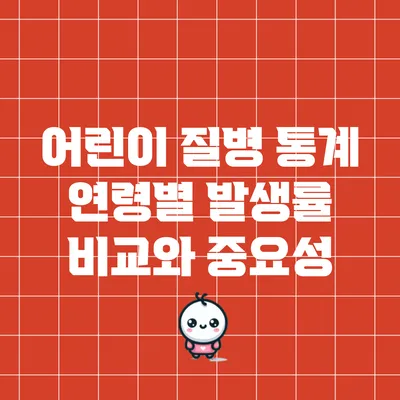 어린이 질병 통계: 연령별 발생률 비교와 중요성