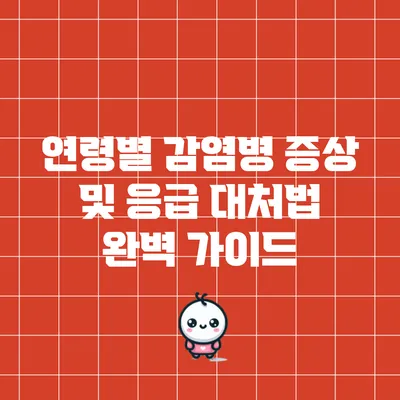 연령별 감염병 증상 및 응급 대처법 완벽 가이드