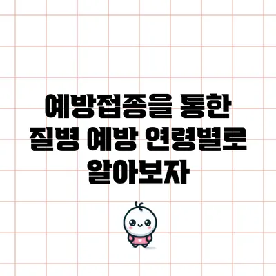 예방접종을 통한 질병 예방: 연령별로 알아보자