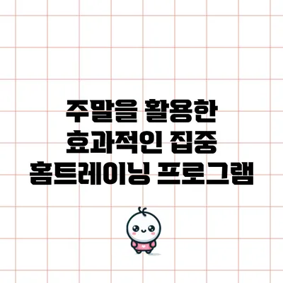주말을 활용한 효과적인 집중 홈트레이닝 프로그램