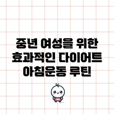 중년 여성을 위한 효과적인 다이어트 아침운동 루틴