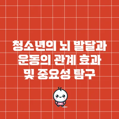 청소년의 뇌 발달과 운동의 관계: 효과 및 중요성 탐구