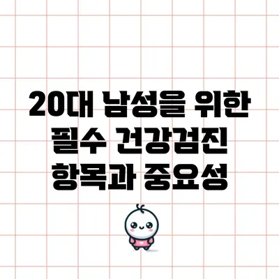 20대 남성을 위한 필수 건강검진 항목과 중요성