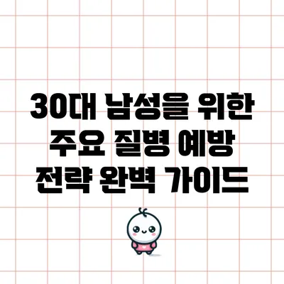 30대 남성을 위한 주요 질병 예방 전략 완벽 가이드