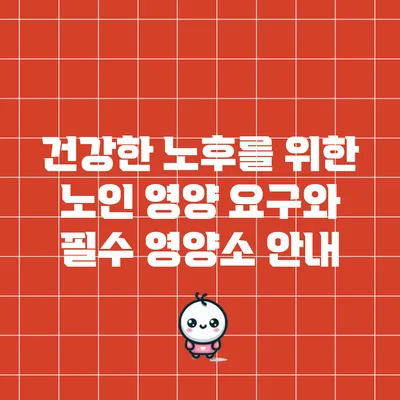 건강한 노후를 위한 노인 영양 요구와 필수 영양소 안내