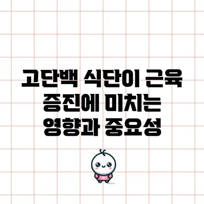 고단백 식단이 근육 증진에 미치는 영향과 중요성