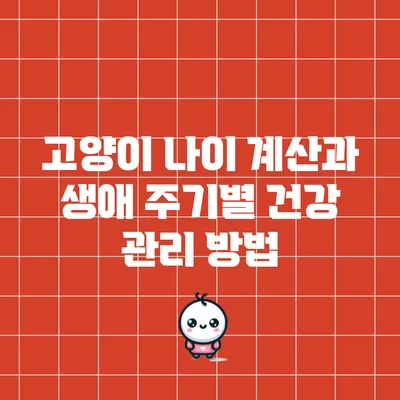 고양이 나이 계산과 생애 주기별 건강 관리 방법