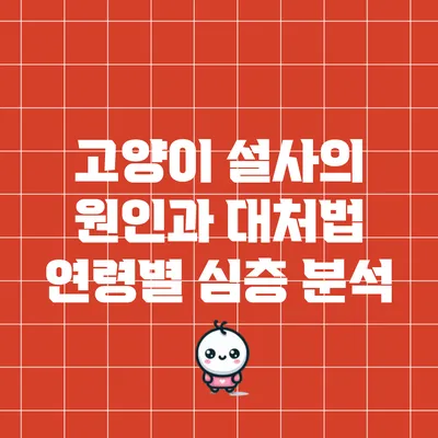 고양이 설사의 원인과 대처법: 연령별 심층 분석