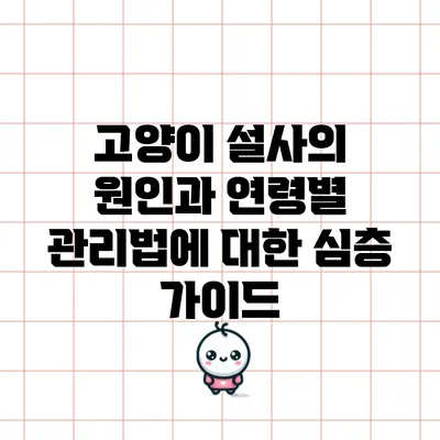 고양이 설사의 원인과 연령별 관리법에 대한 심층 가이드
