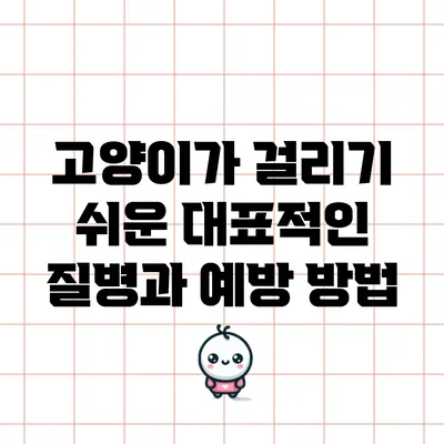 고양이가 걸리기 쉬운 대표적인 질병과 예방 방법