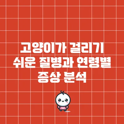 고양이가 걸리기 쉬운 질병과 연령별 증상 분석