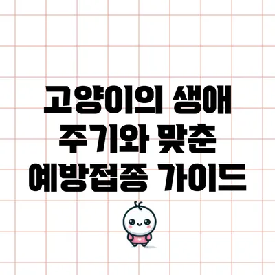 고양이의 생애 주기와 맞춘 예방접종 가이드