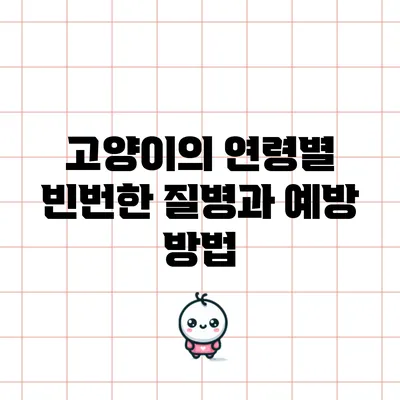 고양이의 연령별 빈번한 질병과 예방 방법
