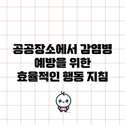 공공장소에서 감염병 예방을 위한 효율적인 행동 지침