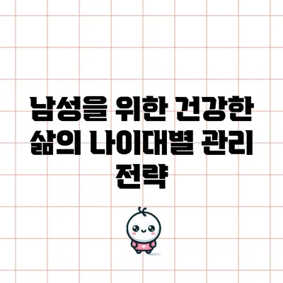 남성을 위한 건강한 삶의 나이대별 관리 전략