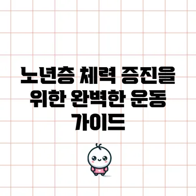 노년층 체력 증진을 위한 완벽한 운동 가이드