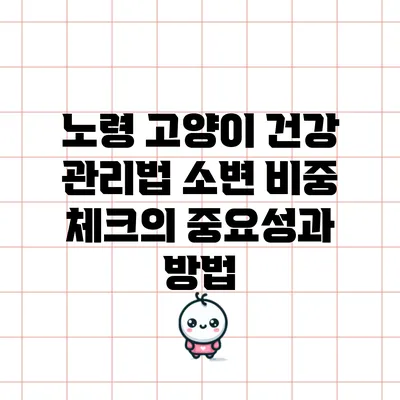 노령 고양이 건강 관리법: 소변 비중 체크의 중요성과 방법