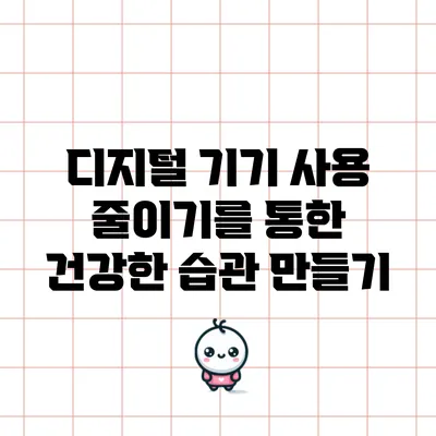 디지털 기기 사용 줄이기를 통한 건강한 습관 만들기