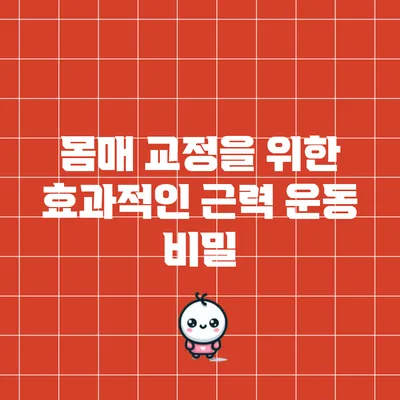 몸매 교정을 위한 효과적인 근력 운동 비밀