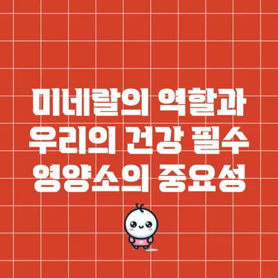미네랄의 역할과 우리의 건강: 필수 영양소의 중요성