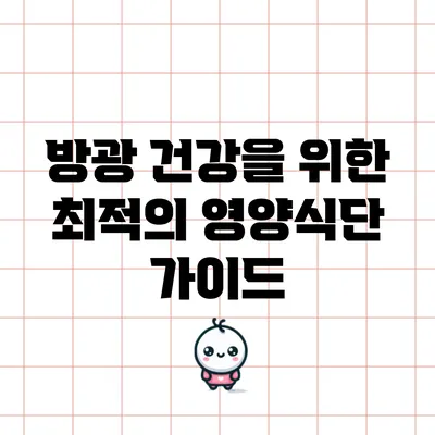 방광 건강을 위한 최적의 영양식단 가이드