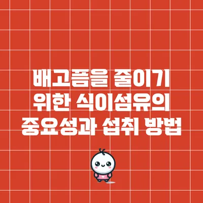 배고픔을 줄이기 위한 식이섬유의 중요성과 섭취 방법