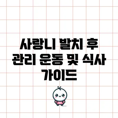 사랑니 발치 후 관리: 운동 및 식사 가이드