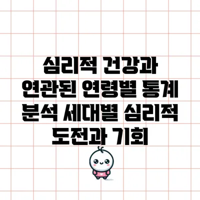 심리적 건강과 연관된 연령별 통계 분석: 세대별 심리적 도전과 기회
