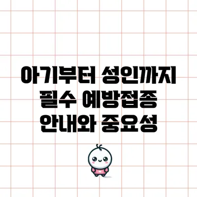 아기부터 성인까지 필수 예방접종 안내와 중요성