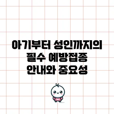아기부터 성인까지의 필수 예방접종 안내와 중요성