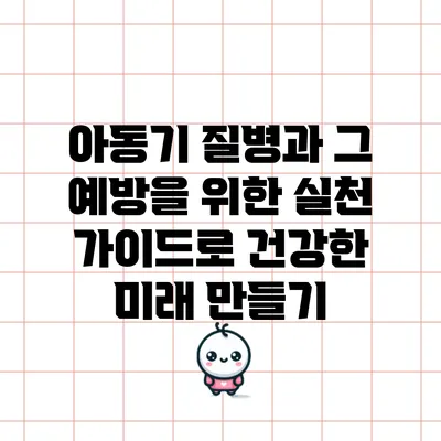 아동기 질병과 그 예방을 위한 실천 가이드로 건강한 미래 만들기