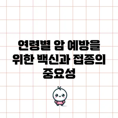 연령별 암 예방을 위한 백신과 접종의 중요성