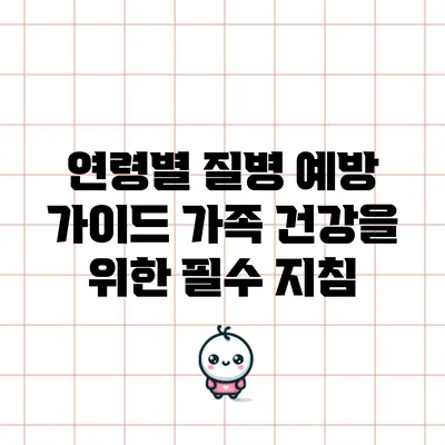 연령별 질병 예방 가이드: 가족 건강을 위한 필수 지침