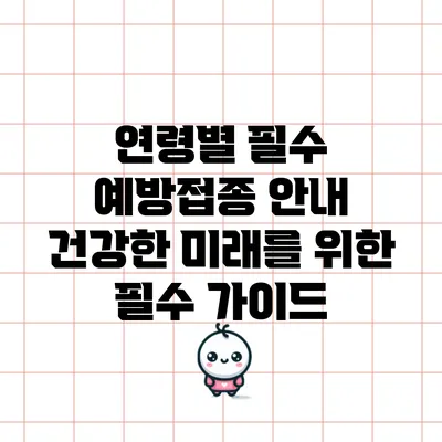 연령별 필수 예방접종 안내: 건강한 미래를 위한 필수 가이드