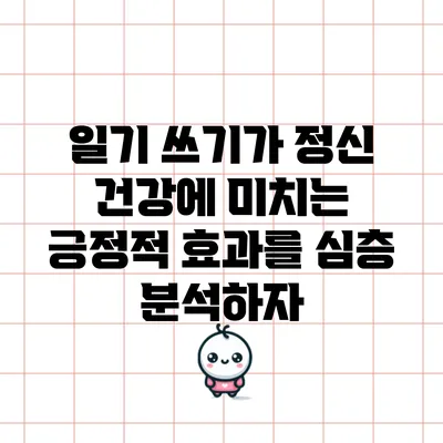 일기 쓰기가 정신 건강에 미치는 긍정적 효과를 심층 분석하자