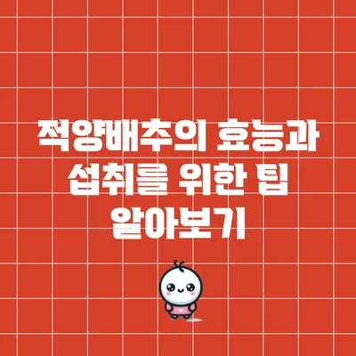 적양배추의 효능과 섭취를 위한 팁 알아보기