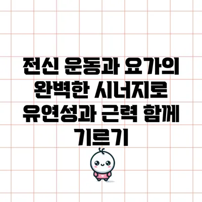 전신 운동과 요가의 완벽한 시너지로 유연성과 근력 함께 기르기
