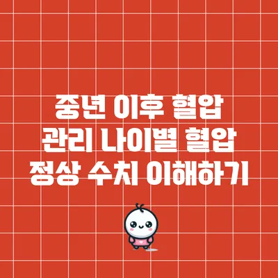 중년 이후 혈압 관리: 나이별 혈압 정상 수치 이해하기