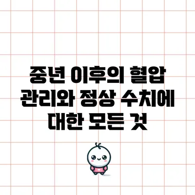 중년 이후의 혈압 관리와 정상 수치에 대한 모든 것