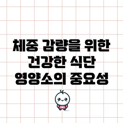 체중 감량을 위한 건강한 식단: 영양소의 중요성