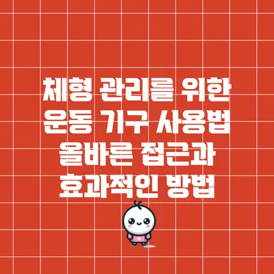 체형 관리를 위한 운동 기구 사용법: 올바른 접근과 효과적인 방법
