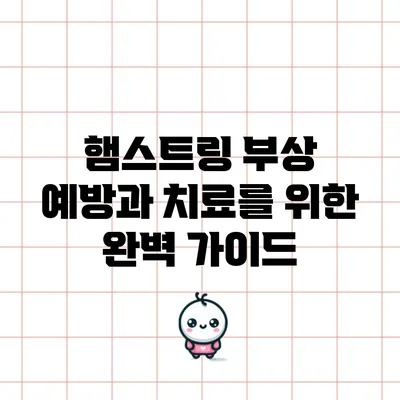 햄스트링 부상 예방과 치료를 위한 완벽 가이드