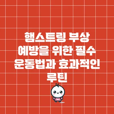 햄스트링 부상 예방을 위한 필수 운동법과 효과적인 루틴