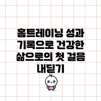 홈트레이닝 성과 기록으로 건강한 삶으로의 첫 걸음 내딛기